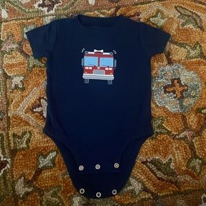 Carter’s fire truck baby onesie